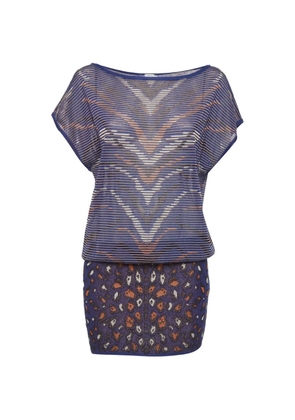 Missoni Pre-Owned patterned short-sleeve blouse - Blue