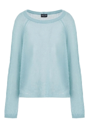 Giorgio Armani cable-knit sweater - Blue