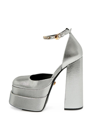 Versace Pre-Owned Aevitas double-stacked platform pumps - Silver