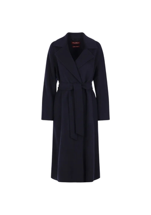 Max Mara Cles belted wrap coat - Blue