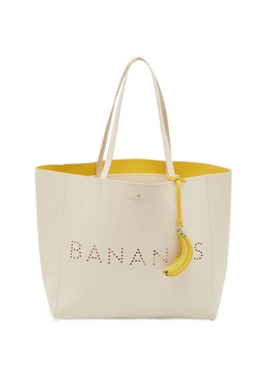 Kate Spade Hallie perforated tote bag - White