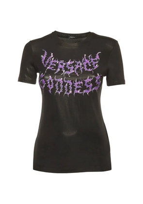 Versace Pre-Owned Goddess print T-shirt - Black