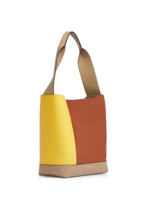 Marni yellow, brown and taupe leather Pod 2.0 bag