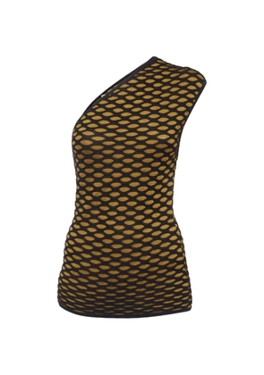 Missoni Pre-Owned jacquard knit one-shoulder blouse - Gold