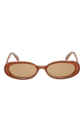 Le Specs Outta Love oval-frame sunglasses - Brown
