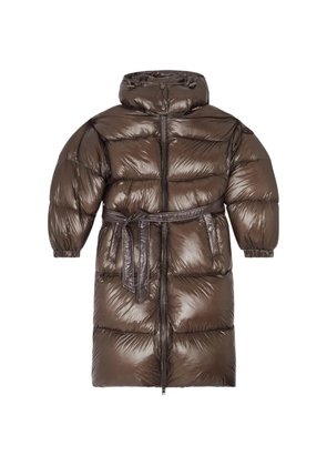 Diesel down puffer coat in ultra-light ripstop - Brown