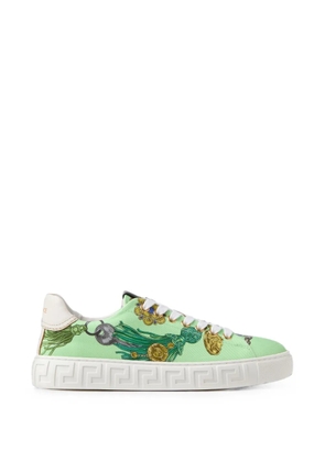 Versace Greca printed canvas sneakers - Green