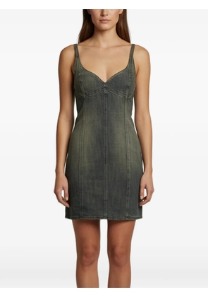 Balenciaga Pre-Owned panelled denim mini dress - Grey