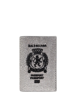 Balenciaga embellished passport calfskin cardholder - Silver