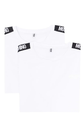 Moschino two-pack logo-patch T-shirts - White