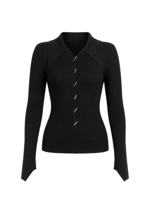 Grace Ling angular-collar shirt - Black