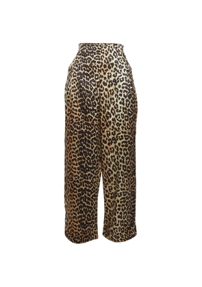 GANNI leopard-print wide-leg trousers - Neutrals