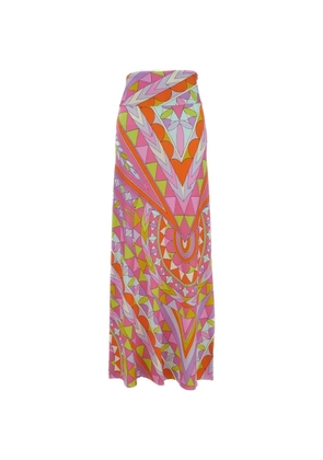 PUCCI graphic-print high-waisted skirt - Pink