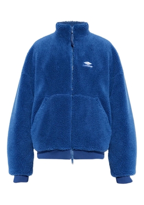 Balenciaga 3B logo-detail zip-up jacket - Blue