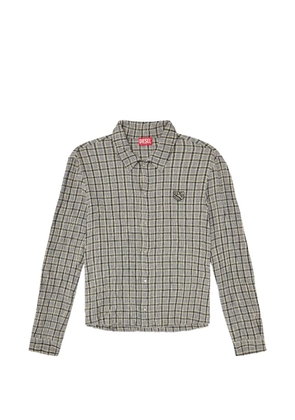 Diesel check shirt with seersucker effect - Neutrals