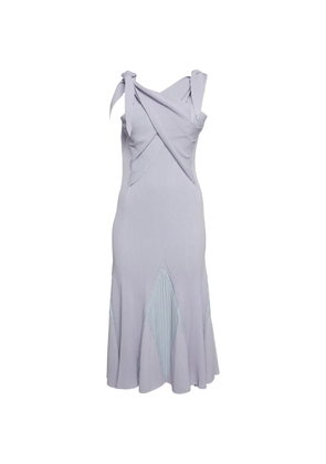 Roberto Cavalli Vintage rib-knit flared midi dress - Purple