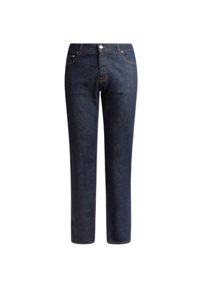 ETRO regular-fit cotton denim jeans with Pegaso embroidery - Blue
