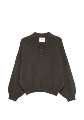 Lisa Yang Etta polo-collar sweater - Brown