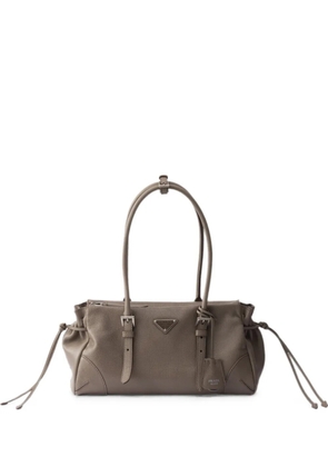 Prada Bonnie medium antiqued leather tote bag - Grey