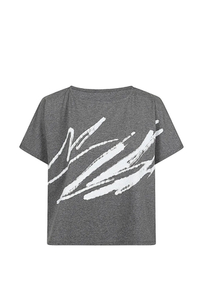 MOYURU graphic-print T-shirt - Grey