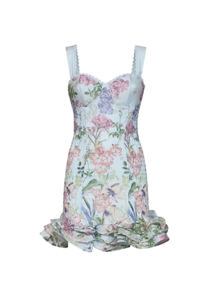 Charo Ruiz Ibiza floral-print ruffled dress - Blue