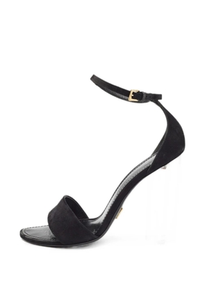 Louis Vuitton Pre-Owned flower-cut ankle-strap sandals - Black