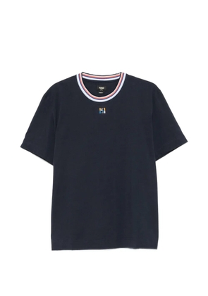 FENDI FF-embroidered T-shirt - Blue