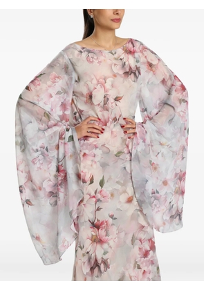 MIAU by Clara Rotescu floral-print open-back gown - Neutrals