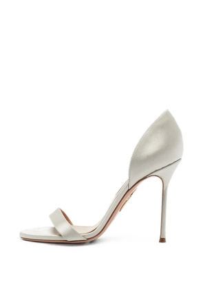 Aquazzura Uptown satin sandals - Grey