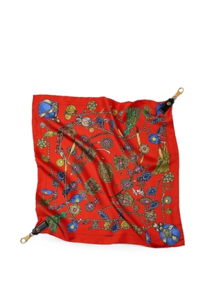 Versace printed silk scarf charm 55 cm - Red