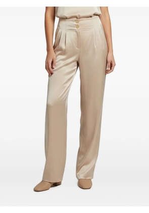 Bottega Veneta Pre-Owned satin-finish straight-leg trousers - Neutrals