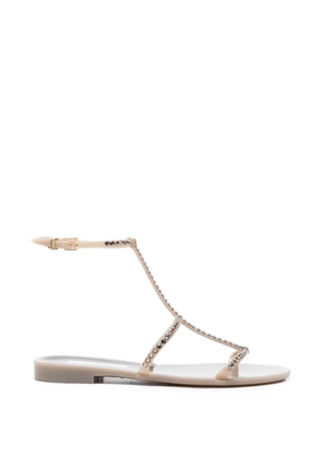 MENGHI crystal-embellished jelly sandals - Grey