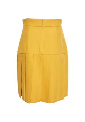 Gucci Pre-Owned pleated A-line mini skirt - Yellow