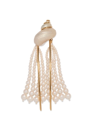 Jennifer Behr Paros shell-embellished hair pin - Gold