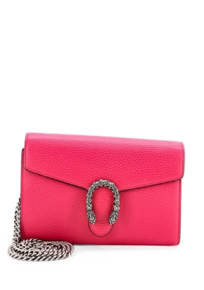 Gucci Pre-Owned Dionysus Chain Wallet Leather with Embellished Detail Small crossbody bag - Pink