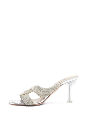 Aquazzura Gatsby crystal-embellished sandals - Silver