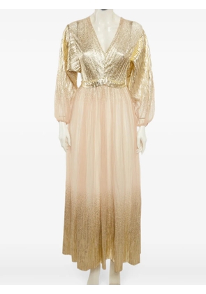 Maje tulle V-neck gown - Gold