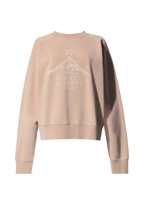 Perfect Moment logo cotton sweatshirt - Neutrals