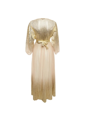 Maje tulle V-neck gown - Gold