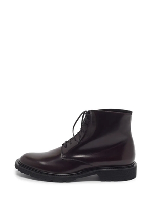 Saint Laurent Pre-Owned Army lace-up combat boots - Brown