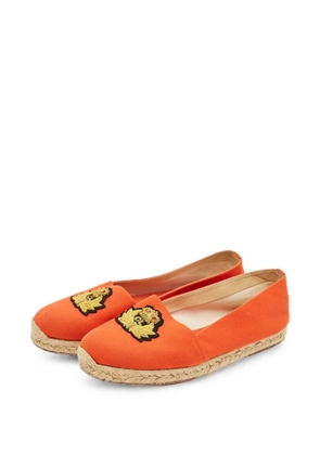 Christian Louboutin Pre-Owned Gala embroidered crest espadrilles - Orange