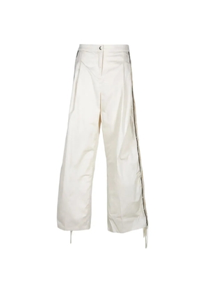 SADH Kamya fringe-trim trousers - White