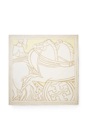 Tory Burch Trocadero Horses silk square scarf - Neutrals