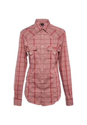 Just Cavalli Vintage plaid-print button-up shirt - Red