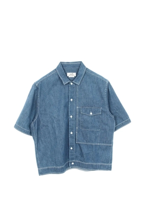 Hermès Pre-Owned short-sleeved chambray shirt - Blue