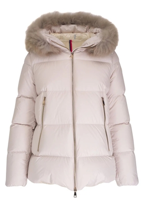 Moncler Laichefur parka coat - Neutrals