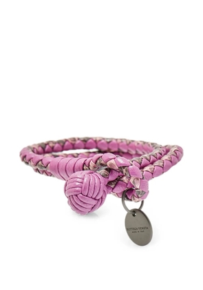 Bottega Veneta Pre-Owned Intrecciato double knot bracelet - Pink