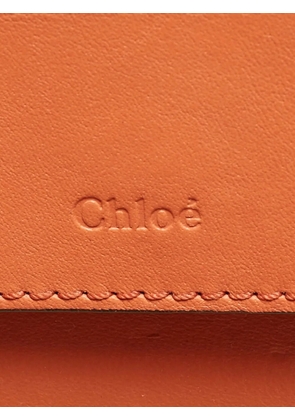 Chloé Pre-Owned mini C Vanity croc-embossed leather shoulder bag - Brown