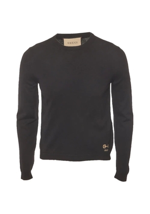 Gucci Pre-Owned logo intarsia sweater - Black