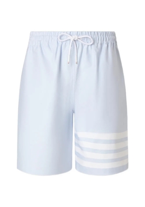 Thom Browne Oxford 4-Bar rugby shorts - Blue
